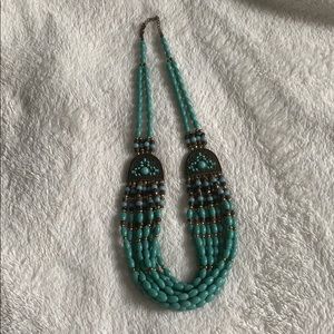 Blue beaded necklace